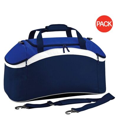 Lot de 2  Sac de sport 54 litres taille unique bleu marine/bleu roi/blanc BagBase