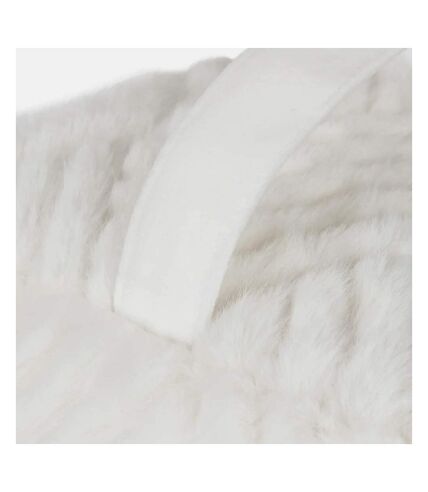 Sonnet faux fur doorstop one size white Paoletti