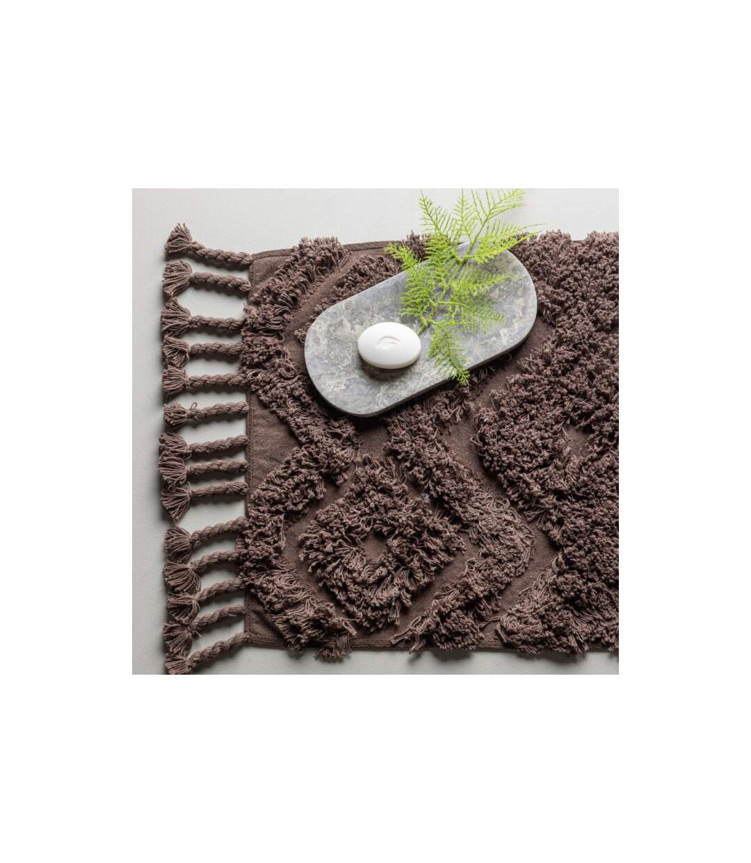 Tapis de Salle de Bain Hilma 50x80cm Marron-3