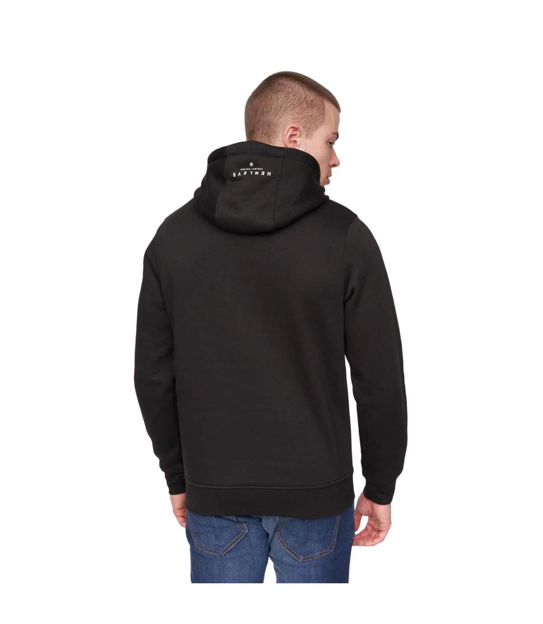 Mens scripthen hoodie black Henleys