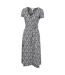Womens/ladies Santorini Peacock Feather Midi Wrap Dress Navy Mountain Warehouse-4