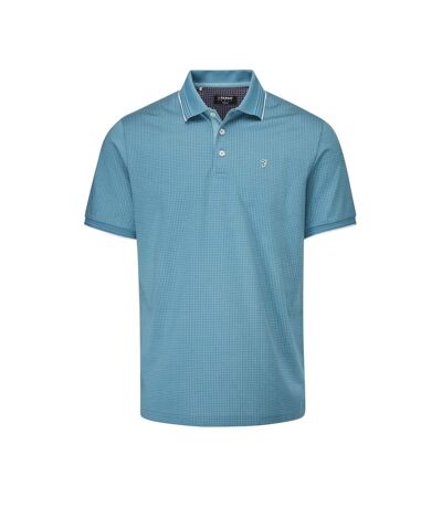 Polo ferris homme sarcelle clair / blanc Farah
