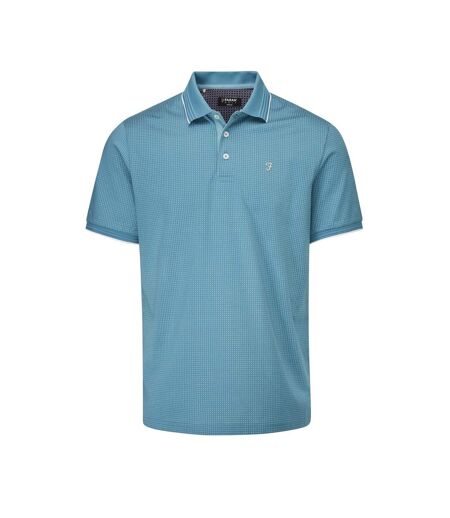Polo ferris homme sarcelle clair / blanc Farah