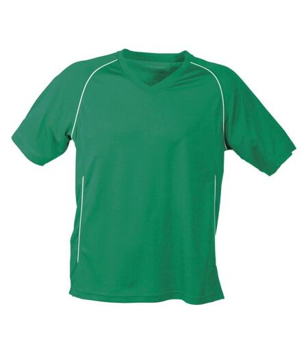 T-shirt Team Adulte Vert Blanc James And Nicholson