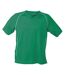 T-shirt Team Adulte Vert Blanc James And Nicholson-1