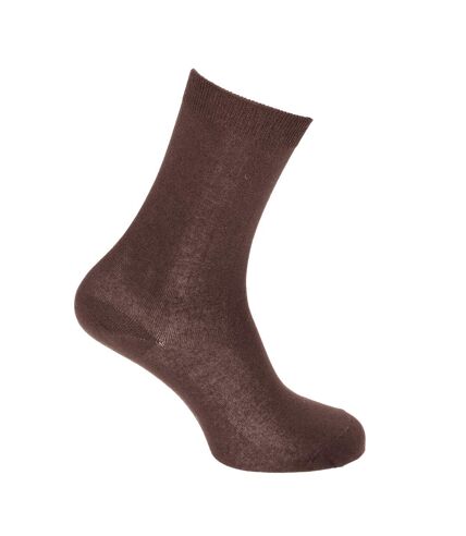 Unisex Adult Thermal Viloft Non Elastic Boot Socks (Pack Of 6) (Brown/Navy/Yellow/Purple/Green/Coral) - UTUT610