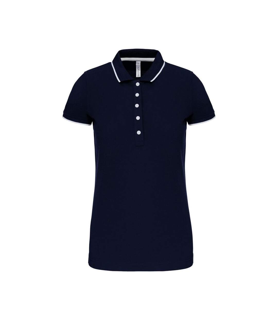 Polo manches courtes - Femme - K252 - bleu marine - blanc - rouge