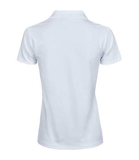 Womens/ladies Luxury Stretch Polo Shirt White Tee Jays