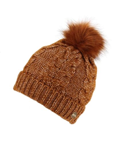 Womens/ladies lovella iii bobble beanie copper almond Regatta