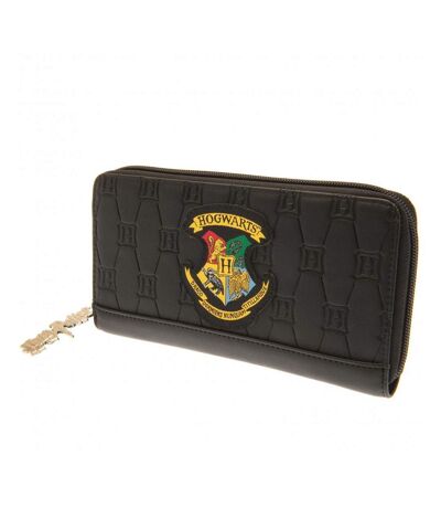 Harry Potter Hogwarts Crest Coin Purse (Black/Yellow) (One Size)