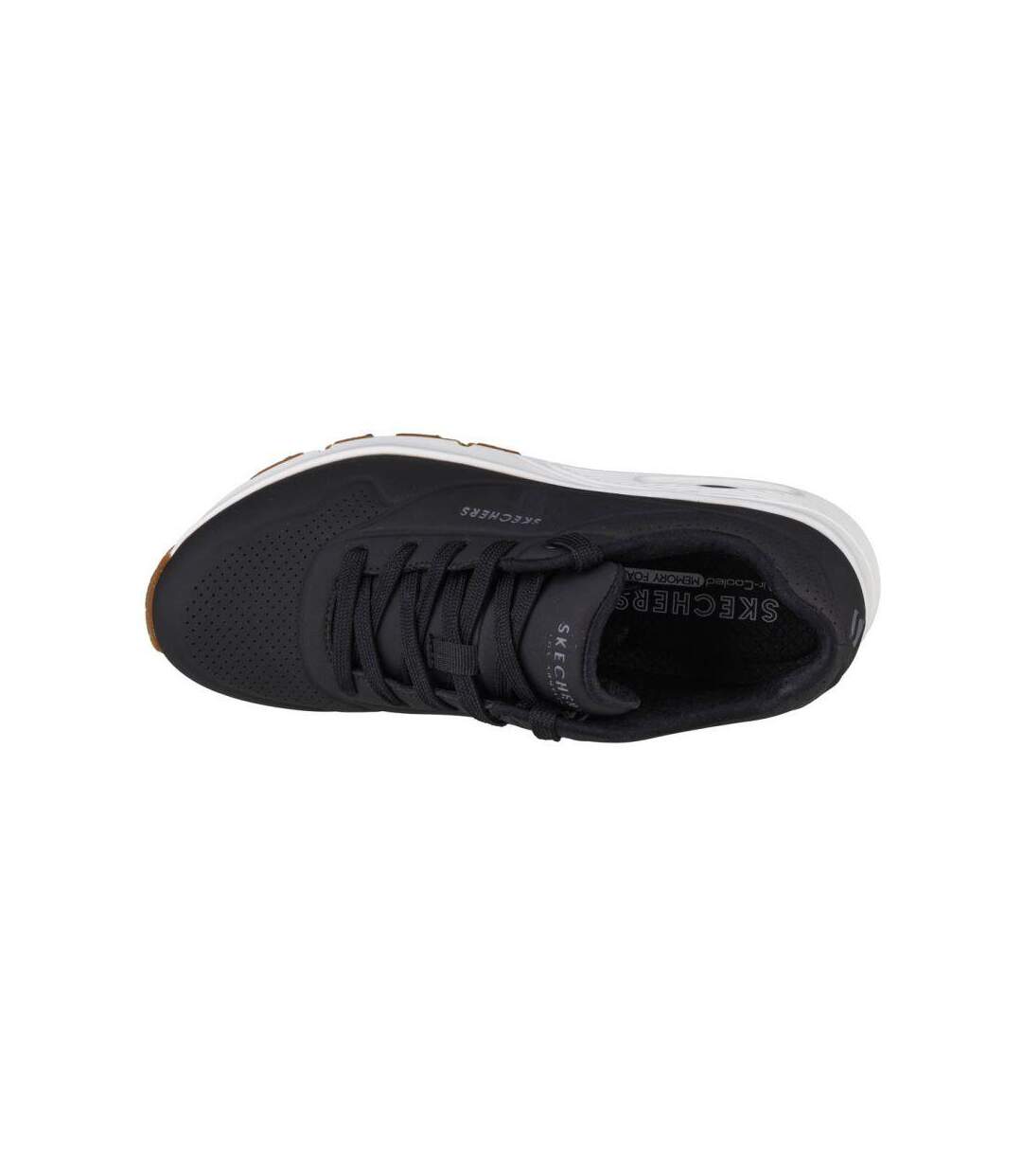 Baskets Uno Stand On Air Femme Noir Blanc Skechers-3