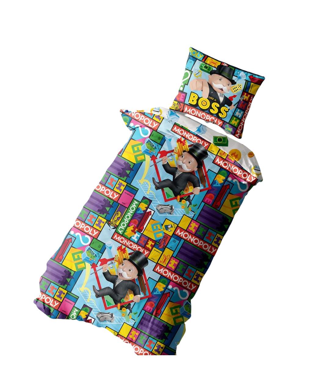 Like A Boss Reversible Duvet Set Multicoloured Monopoly-3