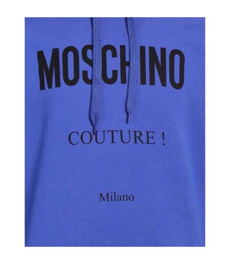 Sweat À Capuche Couture Milano Homme Bleu Moschino