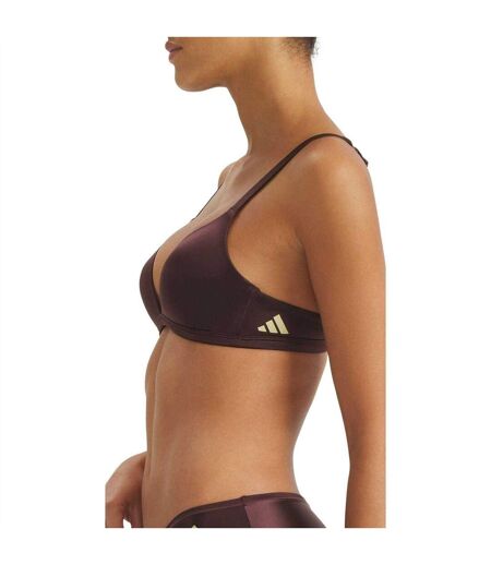 Soutien-gorge T-shirt Sport Femme Marron Adidas