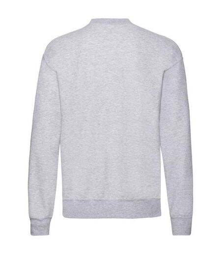 Unisex adult polycotton set-in sweatshirt heather grey Fruit of the Loom