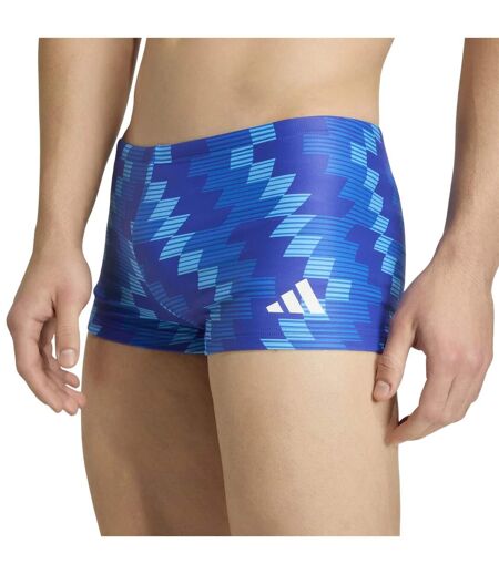 Mens Geometric Swimming Trunks Lucid Blue Adidas