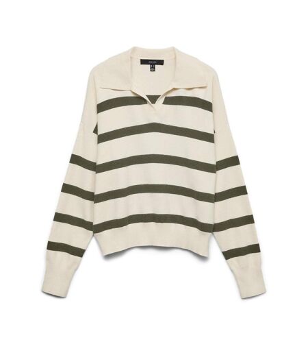 Pull beige/kaki femme vero moda maria