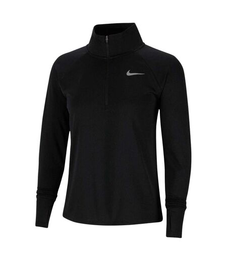 Haut Manches Longues Course À Pied Motif/style Swoosh Femme Noir Nike