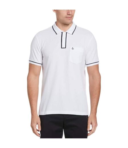 Mens Earl Cotton Pique Polo Shirt White Original Penguin