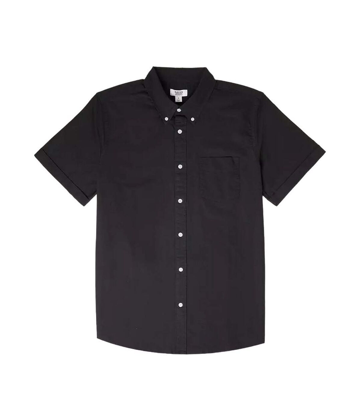 Burton Mens Oxford Plus And Tall Short-Sleeved Shirt (Black)