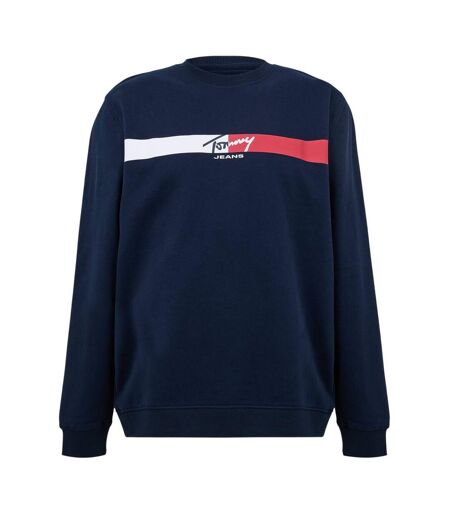 Sweat Motif/style Signature Adulte Bleu Marine Nuit Tommy Jeans