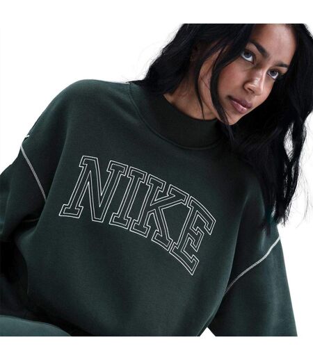 Womens/ladies Phoenix Speed Embroidered Logo Sweatshirt Seaweed Nike