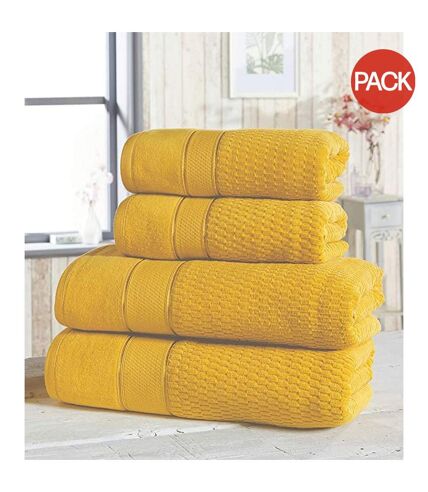 Pack of 2  Royal velvet towel  one size ochre Rapport