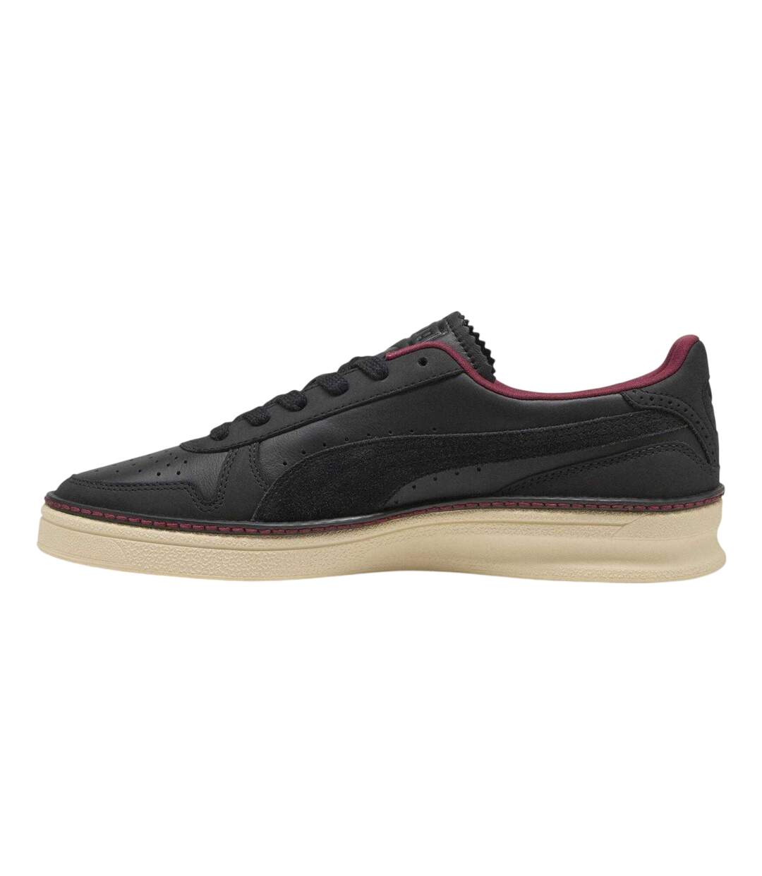 Womens/ladies Regal Grace Leather Indoor Flat Trainers Black Puma-2