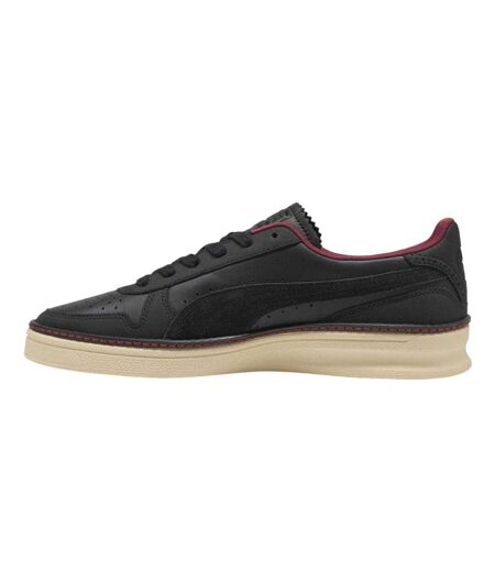Womens/ladies Regal Grace Leather Indoor Flat Trainers Black Puma