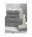 Windsor Striped Towel Bale Set (Pack of 6) (Silver) (One Size)
