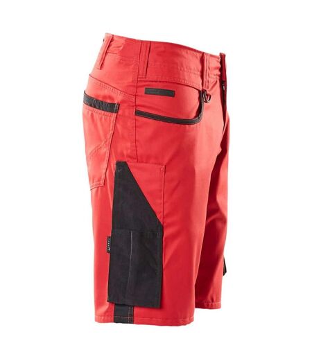 Mens Unique Work Shorts Red Black Mascot