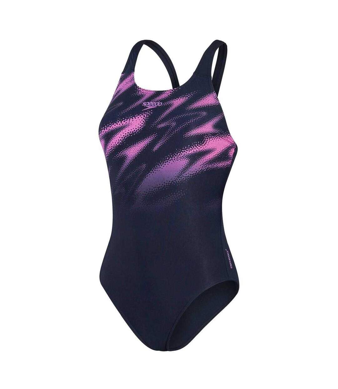 Maillot De Bain 1 Pièce Motif/style Graffiti Hyper Boom Femme Bleu Marine Rose Abstrait Speedo-2