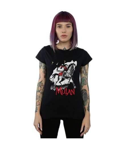 Disney Femme/Les femmes Mulan Movie Stride - T-shirt en coton (Noir) - UTBI30698
