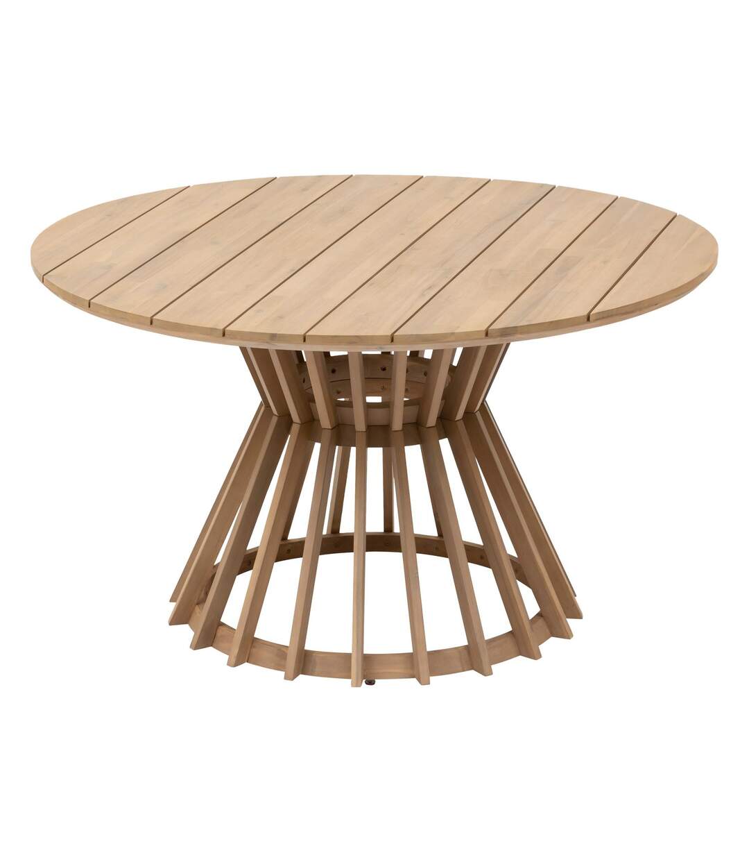 Table de jardin ronde Osuna en acacia - 6 Places-1