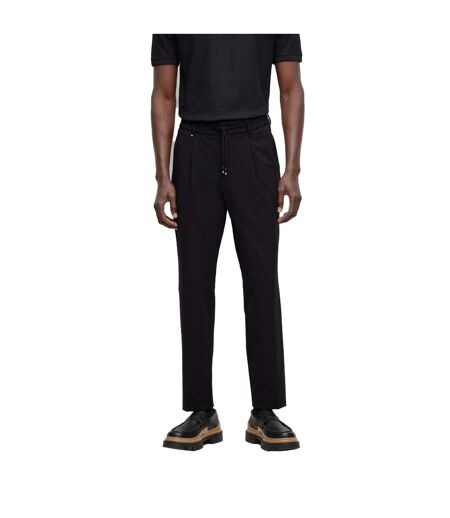 Pantalon Motif/style Plissé Adulte Noir Boss