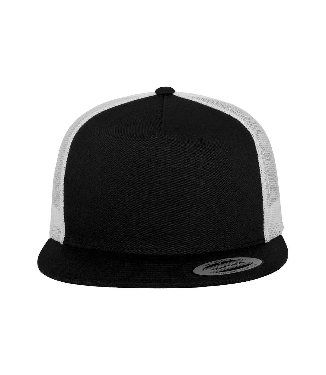 Unisex adult classic two tone trucker cap black/white Flexfit-4