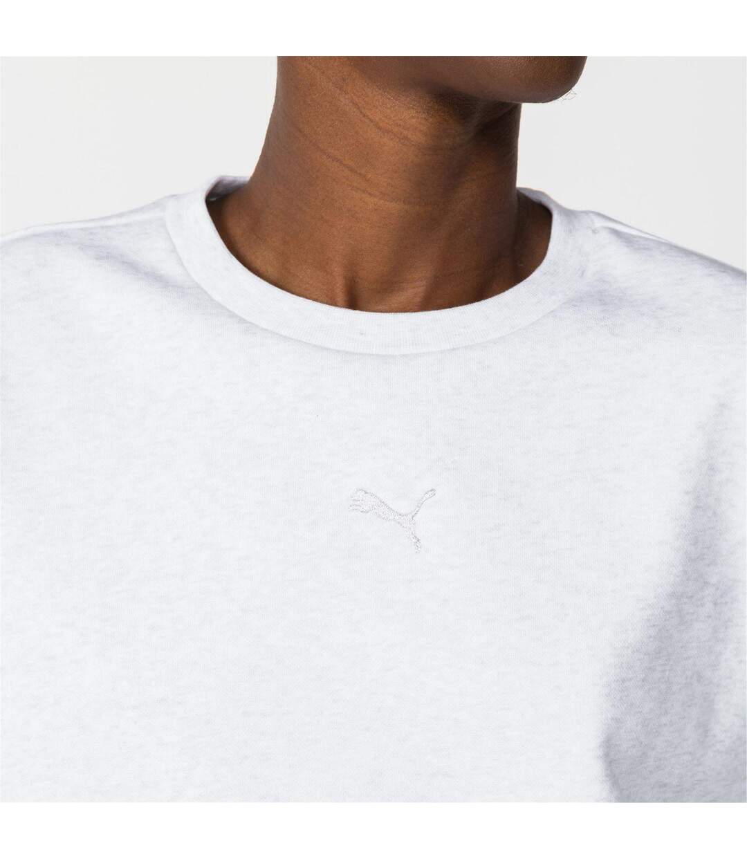 Womens/ladies Oversized Sweatshirt Ice Grey Puma-2