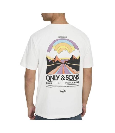 T-Shirt blanc homme only & sons kazbah