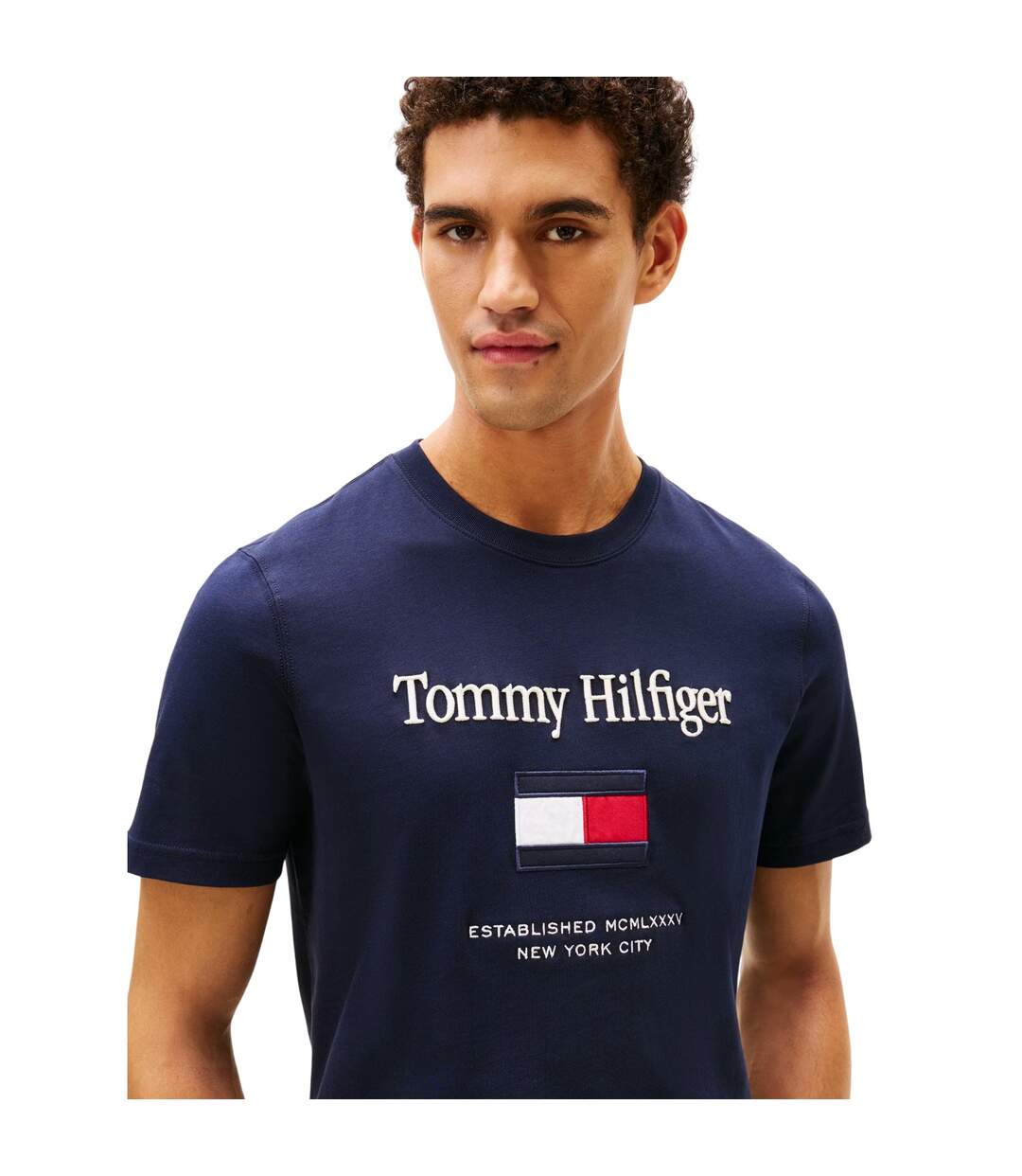 T-shirt Motif/style Drapeau Homme Rose Foncé Violet Tommy Hilfiger-4