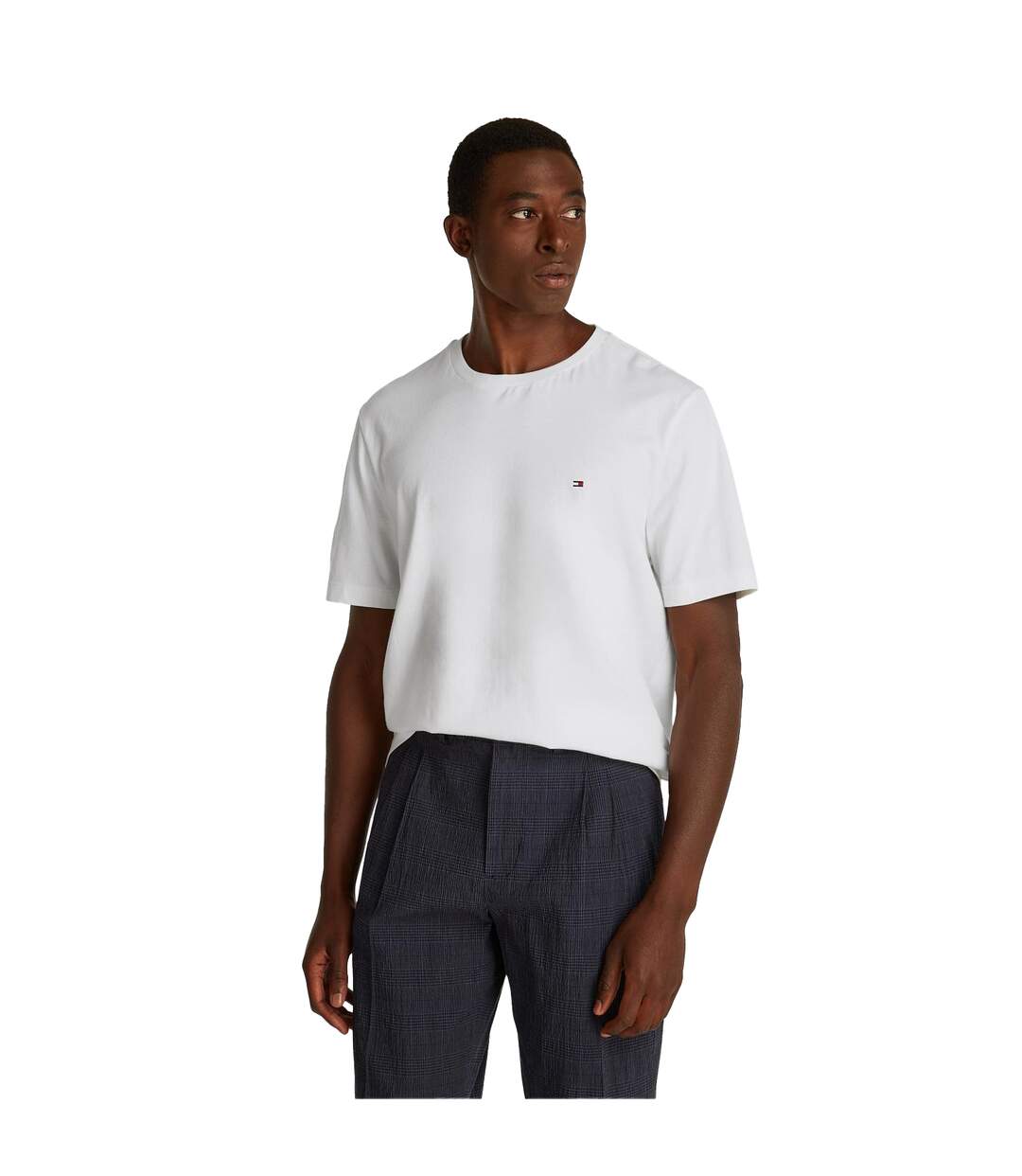 T-shirt Motif/style Logo Brodé Homme Blanc Tommy Hilfiger-4