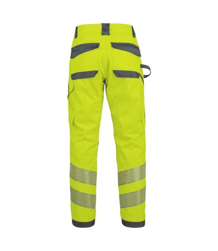 Mens Dynamic Stretch Work Trousers Fluorescent Yellow Result Safe-Guard
