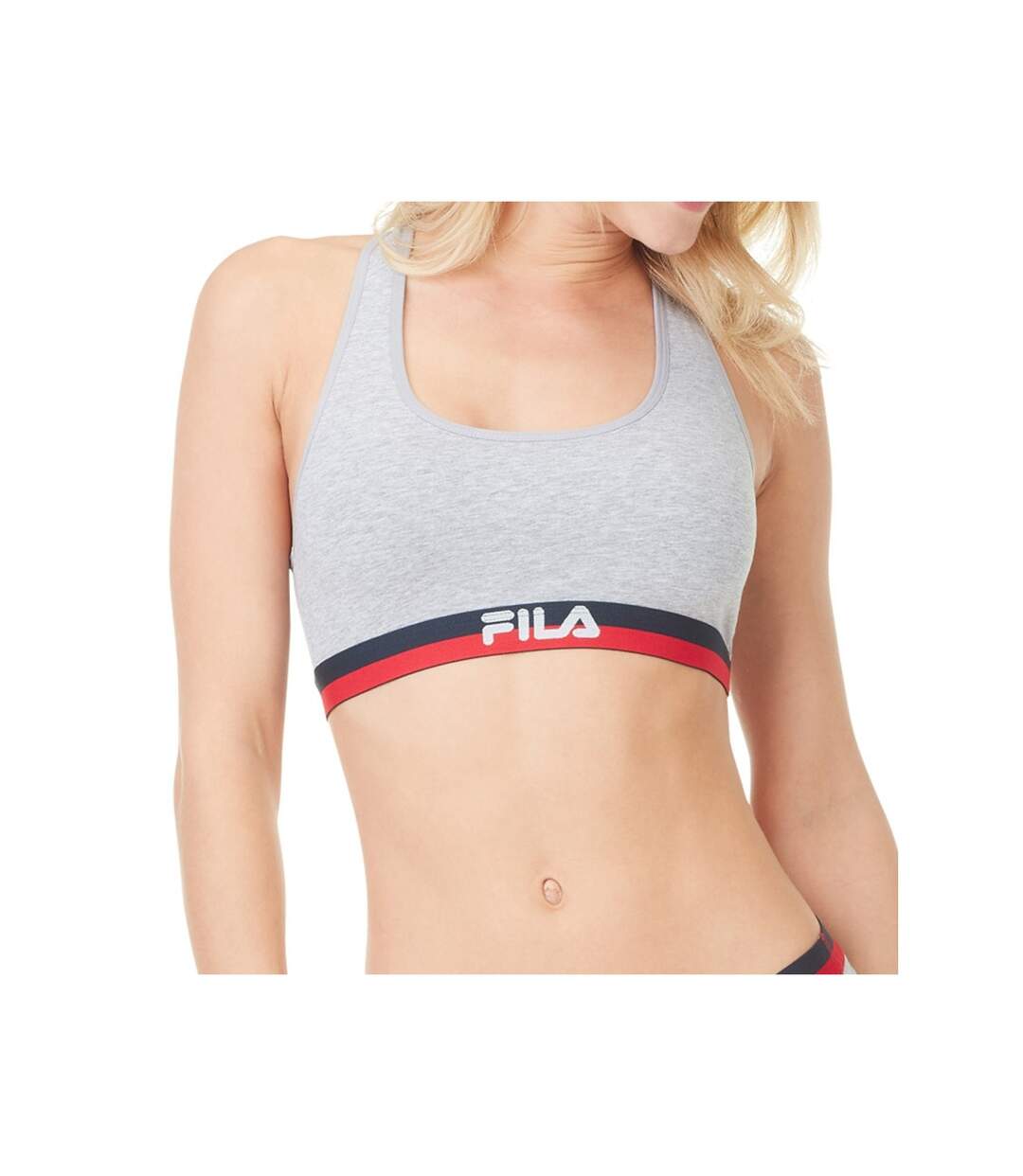 Lot de 3 Brassières coton Fila FU6048 Gris, Navy et Blanc Fila