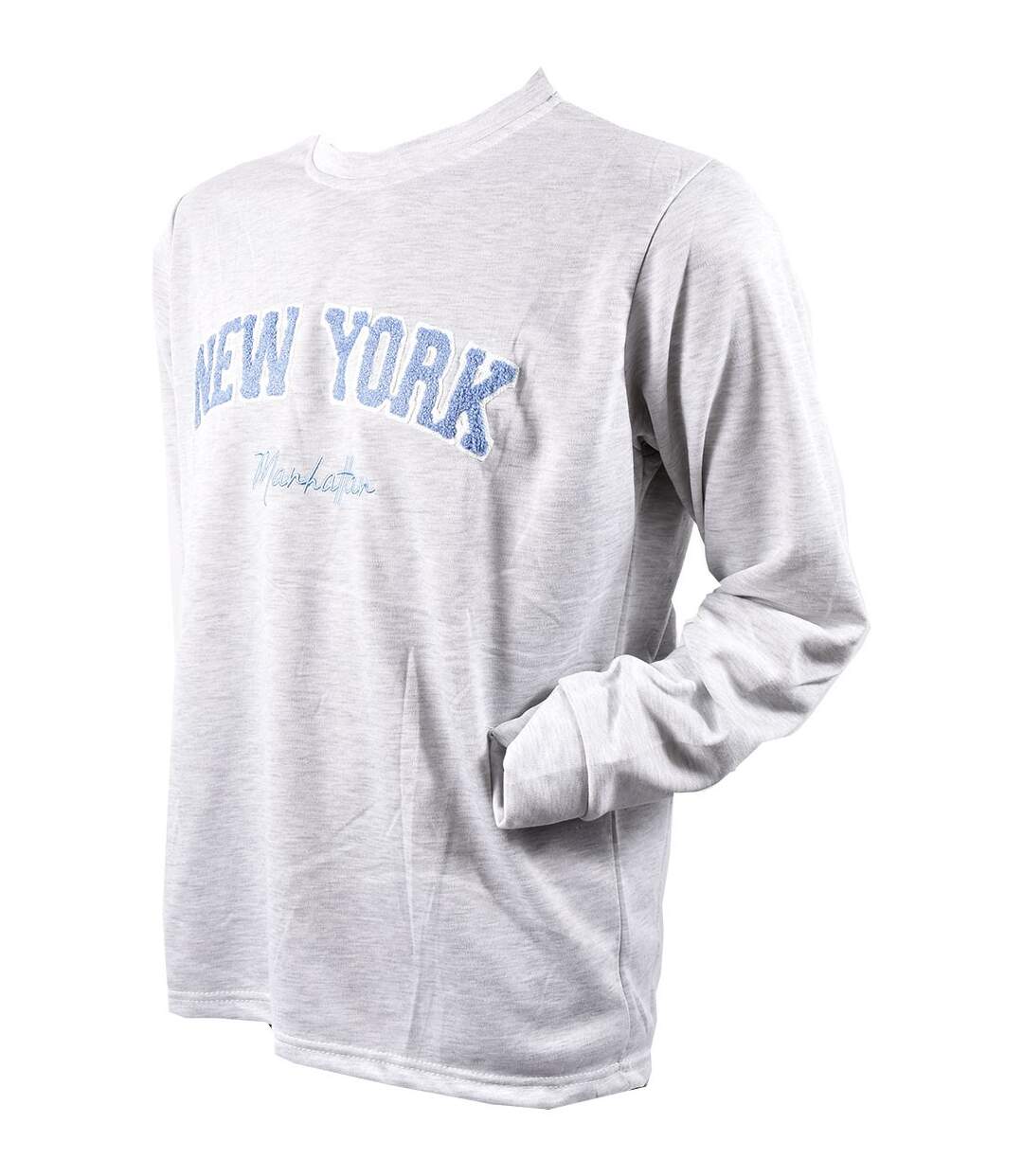 Pyjama Homme Long SWEET SECRET Q2754 NEW YORK GRIS-3