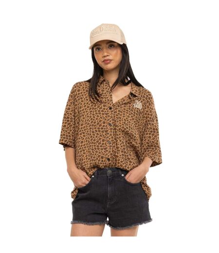 Chemise femme manches courtes fluide allover avec broderie Bestial Vondutch