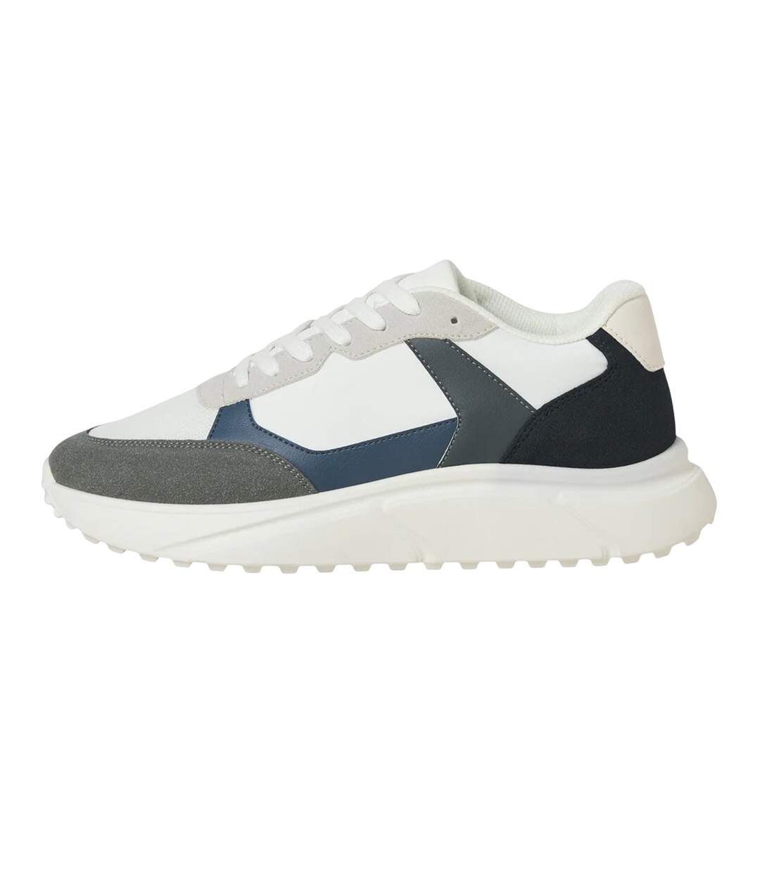 Mens Aspire Runner Trainers White Castle Rock Navy Blazer Jack And Jones-3