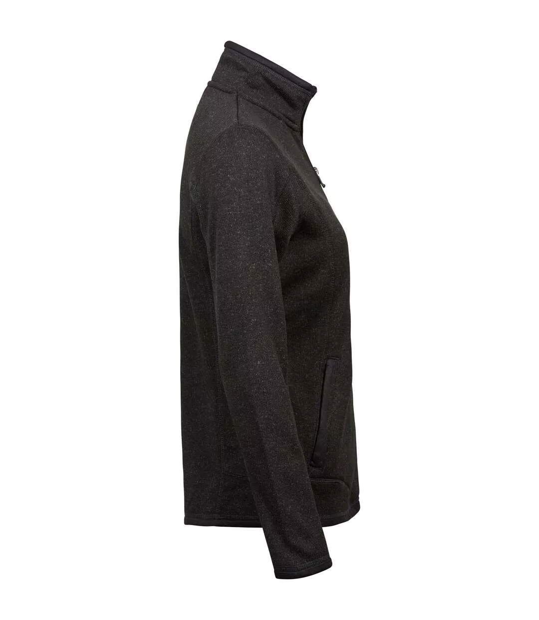 Womens/ladies Fleece Outdoor Jacket Black Tee Jays-3