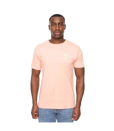 Mens seamtext t-shirt coral Duck and Cover