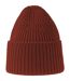 Unisex adult oak chunky knit beanie rust Atlantis