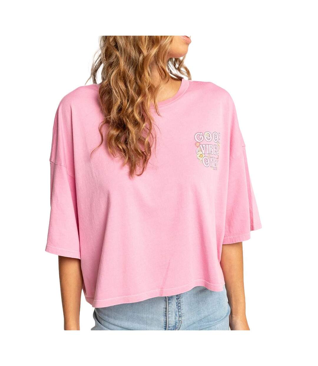 T-Shirt rose femme billabong feeling-1