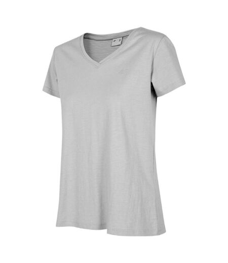 Womens/ladies H4z22 Tsd352 Plain T-shirt Grey 4F